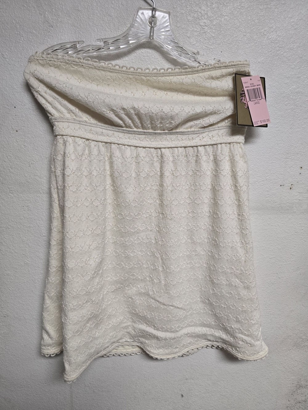 Juicy Couture Cream Strapless Lace Mini Top